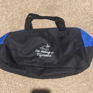 Black and Blue Duffel Bag